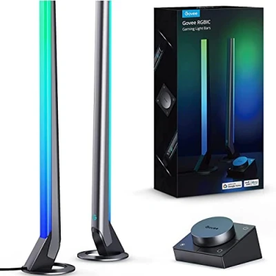 Afbeelding van Govee RGBIC gaming lichtbalk voor PC met desktop controller, 42 cm, wifi ledlichtbalk muzieksynchronisatie TV en monitor, 60+ scènemodi, compatibel Alexa Google Assistant, app bediening