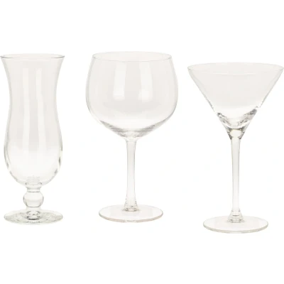 Afbeelding van Cocktails maken glazen set 12x stuks 3 verschillende soorten Cocktailglazen