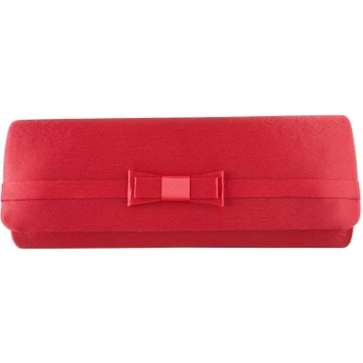 Afbeelding van Bulaggi clutch Pam voor Dames / Schoudertas Satijn Rood/ Avondtasje met schouderriem/ Effen handtasjes