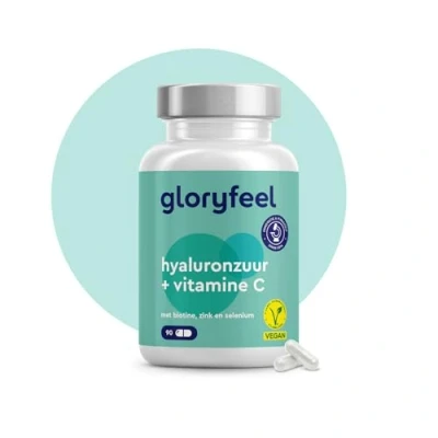 Afbeelding van Hyaluronzuur (ActiHyal®) + Vitamine C Biotine Zink Selenium 90 capsules Voor 3 maanden voorraad Premium grondstof een hoge zuiverheidsgraad (95%) huid, gewrichten, botten en haar