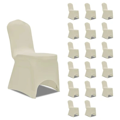 Afbeelding van Stoelhoezen stretch 18 st crème