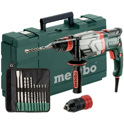 Afbeelding van Metabo UHEV 2860 2 Quick Combihamer 1100w 3.4J + SDS plus boor /beitelset (10 dlg) 600713510