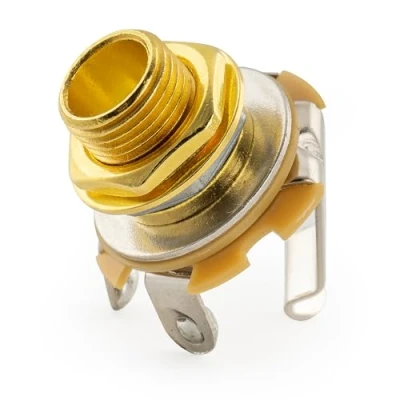 Afbeelding van Musiclily Basic 6,35mm Mono Output Jack voor Elektrische Gitaar en Basgitaar, Goud