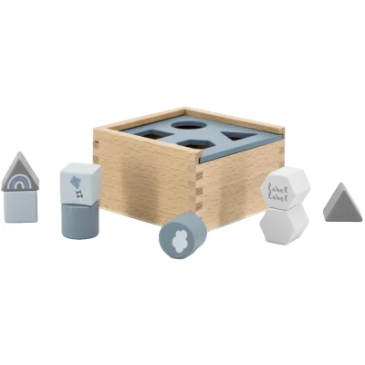 Afbeelding van Label Blauw Houten Vormenstoof LLWT 25057