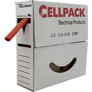 Afbeelding van CellPack 127143 Krimpkous zonder lijm Rood 24 mm 8 Krimpverhouding:3:1 4 m