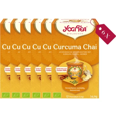 Afbeelding van Yogi Tea Curcuma Chai Biologische Thee 6x17 Stuks 102 Theezakjes NL BIO 01