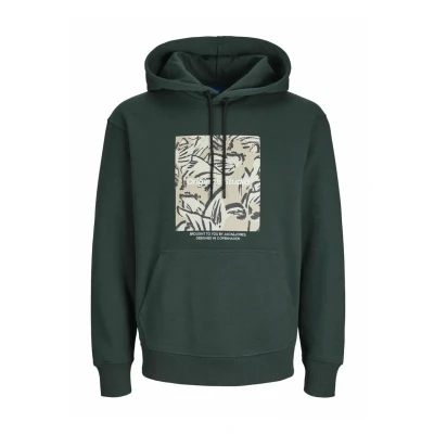 Afbeelding van Jack &amp; Jones Gedruckt Hoodie, Heren, Maat: Small, Forest river