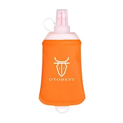 Afbeelding van UTOBEST Zachte kolf, Running Water Bottle TPU, Opvouwbare Fles voor Trail Hydration Pack Wandelen Fietsen Klimmen 200ML* 1PCS