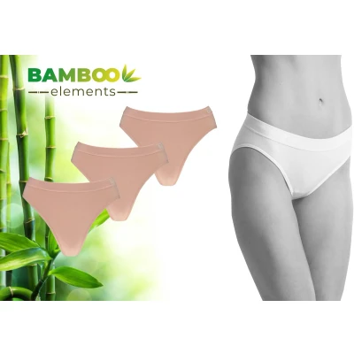 Afbeelding van Bamboo Naadloos Dames Ondergoed Bamboe 3 Stuks Slips Nude L