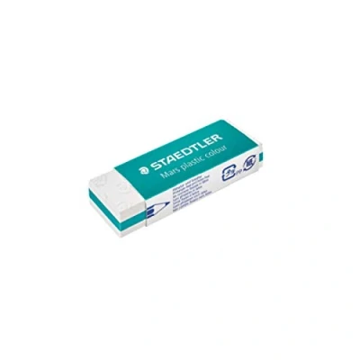 Afbeelding van Staedtler gum Mars Plastic Colour, display van 20 stuks, turkoois