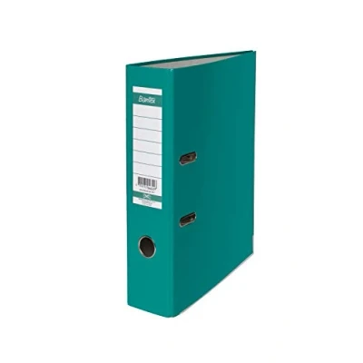 Afbeelding van Bantex Ordner A4, 8 cm breed, 15% meer capaciteit dan standaard map, 20 pack, 100551794, turquoise