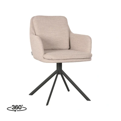 Afbeelding van LABEL51 Eetkamerstoel Joy Naturel Boucle