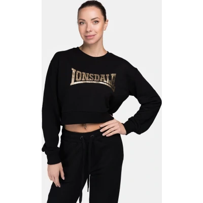 Afbeelding van Lonsdale Cropped Culbokie Sweater, Dames, Maat: Small, Black gold