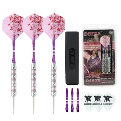 Afbeelding van CUESOUL Pink Ladies 21 gram stalen dartpijlen tip darts met 2 verschillende sets aluminium schachten