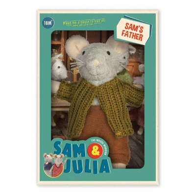 Afbeelding van Het Muizenhuis knuffelmuis Sam&#039;s Vader 12cm