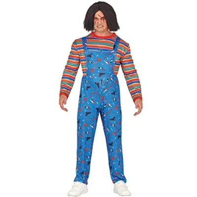 Afbeelding van Guirca Chucky &amp; Child&#039;s Play Kostuum Child Pop Man Blauw, Multicolor Maat 52 54 Halloween Verkleedkleding