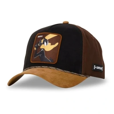 Afbeelding van Capslab Daffy Duck Looney Tunes Suède Zwart Bruin Verstelbare Snapback Pet