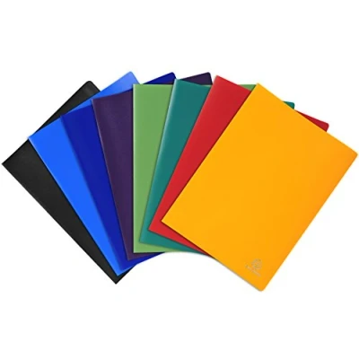 Afbeelding van Exacompta 8590E Documentenmap met 90 hoezen van PVC, A4, verschillende kleuren, 8 stuks