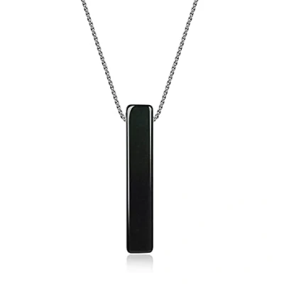 Afbeelding van COAI Halsketting voor dames en heren, bar kristallen ketting, Obsidiaan halsketting, howliet, tijgeroog groene aventurijn Steen,