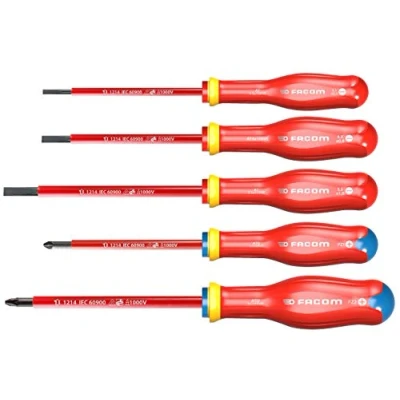 Afbeelding van Facom Set Van 5 Schroevendraaiers Protwist Geïsoleerd 1000V ATD.J5VE