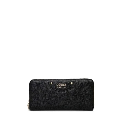 Afbeelding van GUESS Portemonnee Eco Brenton SLG Large Zip Around Wallet Black Zwart