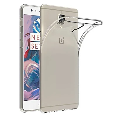 Afbeelding van AICEK OnePlus 3 hoes, transparante siliconen beschermhoes voor / 3T Case Crystal Clear Doorzichtige TPU Bumper telefoonhoes