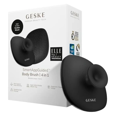 Afbeelding van GESKE Body Brush 4 in 1 Reinigingsborstel voor het hele lichaam Dieptereiniging Zachte siliconen borstelharen Ergonomisch ontwerp met twee vingers Reinigingen en massages