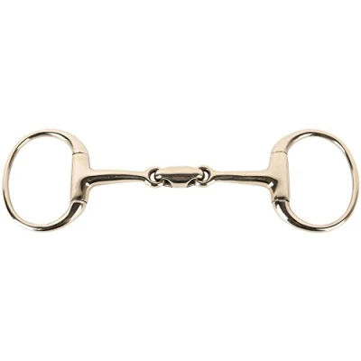 Afbeelding van Harry&#039;s Horse Bustrens Gold, dubbelgebroken, oval link 13,5 Goud
