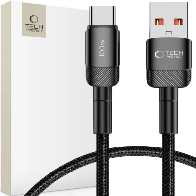 Afbeelding van TECH PROTECT ULTRABOOST EVO TYPE C KABEL 100W/5A 50CM ZWART