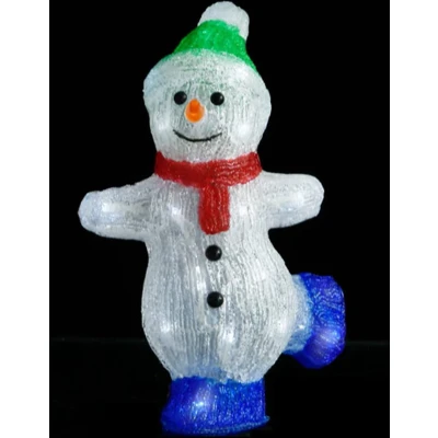 Afbeelding van Kerstfiguur sneeuwman LED binnen en buiten 30 cm acryl