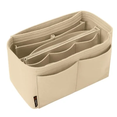 Afbeelding van OMYSTYLE Tas organizer, inzet voor handtas, vilten tasorganizer tassen, in 5 formaten, compatibel met Neverfull, Speedy en meer, beige, M