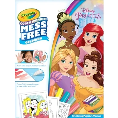 Afbeelding van Crayola Disneyprinsessen Wonderkleurboek met 5 Wonderkleurstiften