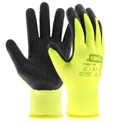 Afbeelding van EXBRIECO Professionele werkhandschoenen 3, 6, 12, 60, 120 of 240 paar beschermende handschoenen, latex en polyester, precisie touch, ademend, elastisch, robuust, voor bouw, mechanica, EPI.