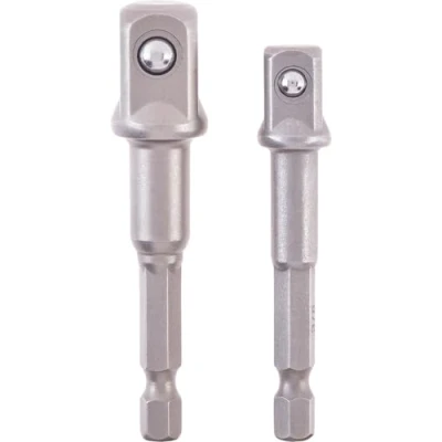 Afbeelding van Originele Einhell adapterset, 2 delig, 65/72 mm, 3/8 inch/1/2 inch (chroom vanadium, hoge slijtvastheid, E 6,3 schacht)