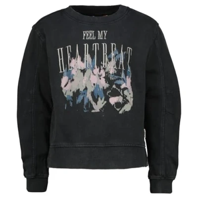 Afbeelding van Vingino Meisjes Nalita in Colour Washed Zwart Maat 10, Black, 10 Jaar