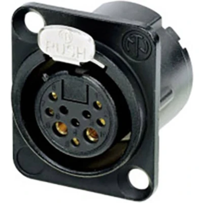 Afbeelding van Neutrik NC10FD LX B CON XLR connector Flensbus, contacten recht Aantal polen: 10 Zwart 1 stuk(s)