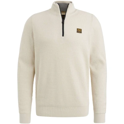 Afbeelding van PME Legend Trui Mouline Half Zip Gebroken wit 3XL