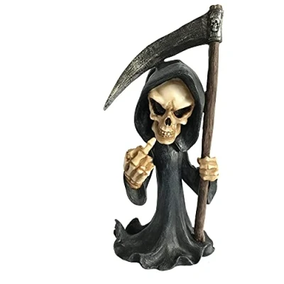 Afbeelding van Nemesis Now Fear Cursing Magere Hein Beeldje, Zwart, 21,5cm