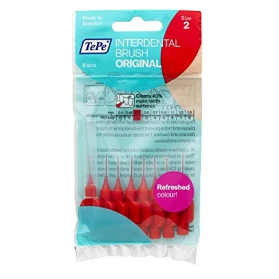 Afbeelding van TePe Interdentale Borstels 0.5mm Rood 3 Pakketten van 8 (24 Borstels)