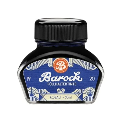 Afbeelding van Barock 1920 Vulpeninkt Kobalt, Schrijven Inkt voor Vulpen, Glas Pen Roller, Vulinkt in Blauw, 30 ml
