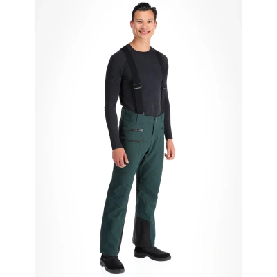 Afbeelding van Ziener TRONADOR skibroek/sneeuwbroek voor heren, waterdicht, bandjes, PFC vrij, dark jungle tex, 48
