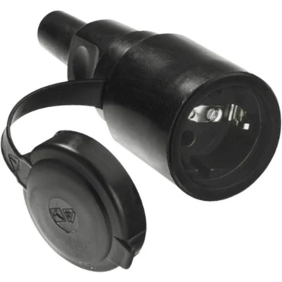 Afbeelding van Bachmann 919.177 Koppeling met randaarde Rubber, Silicone 250 V Zwart IP44