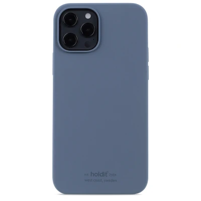 Afbeelding van Holdit Siliconen Hoesje iPhone 12/12 Pro (6,1&quot;) 0,8mm Ultra thin Silicone Case Volledige Bescherming en voor de cameralenzen Gripvriendelijk oppervlak Pacific Blue
