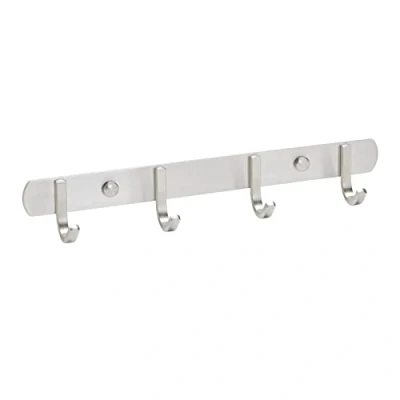 Afbeelding van SOTECH 4 hakenrek SAMU handdoekhouder kapstokhaak geborsteld RVS 300 mm