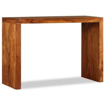 Afbeelding van Wandtafel 110x40x76 cm hout met honingkleurige afwerking