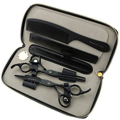 Afbeelding van JIESENYU 6 inch kappersschaar set professionele schaar scherpe tondeuse effileerschaar voor kinderen vrouwen en mannen