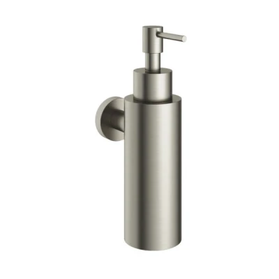 Afbeelding van HotBath Cobber zeepdispenser wandmodel Geborsteld nikkel