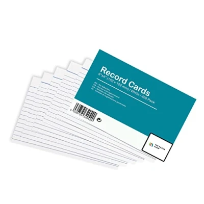 Afbeelding van [400 Pack] Revisiekaarten 6x4 Wit Record Kaarten FlashCards Gelinieerd (6 &quot;x 4&quot;) 152mm x 102mm Blanco Flash Index