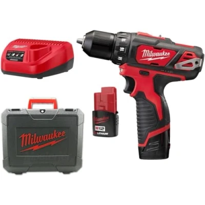 Afbeelding van Milwaukee M12 BDD 201C 12V Subcompact Boormachine 1x 2,0 Ah Accu + lader, in doos 4933479439