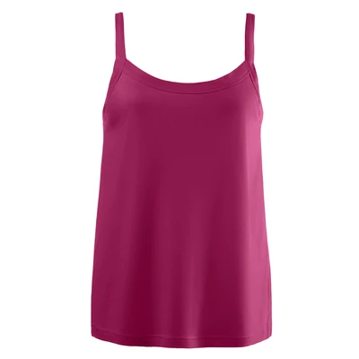 Afbeelding van Ulla Popken grote maten dames maat tot 62+, basic top, spaghetti top met smalle bandjes, effen hemd, slim fit, 704930.